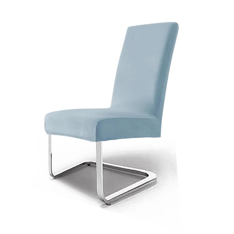 Silver Fox Velvet Elastic Chair Cover: Thick Velvet Fabric for Home & Hotel Dining Chairs, High-End Feel.