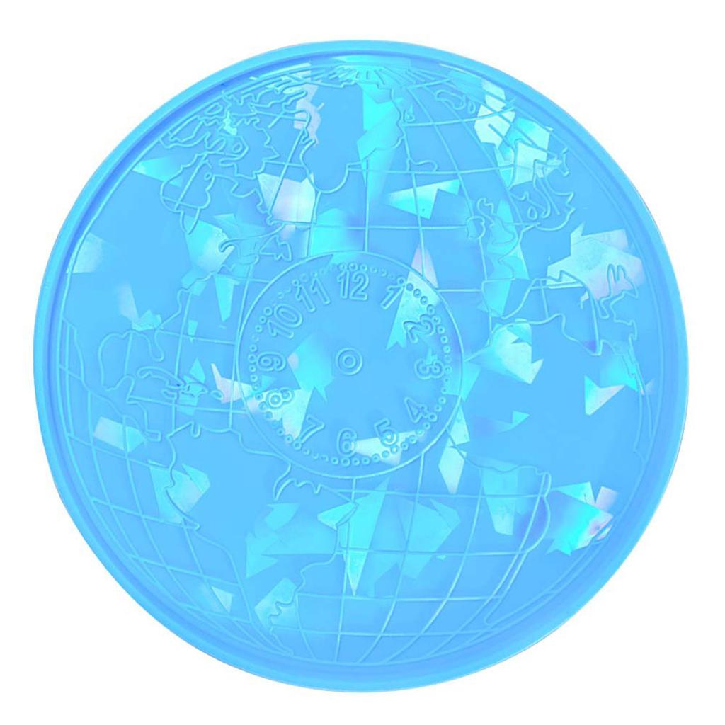 Holographic Earth Clock Silicone Mold DIY Round Clock Pendant Mold Epoxy Resin Mold for Making Crafts Decoration