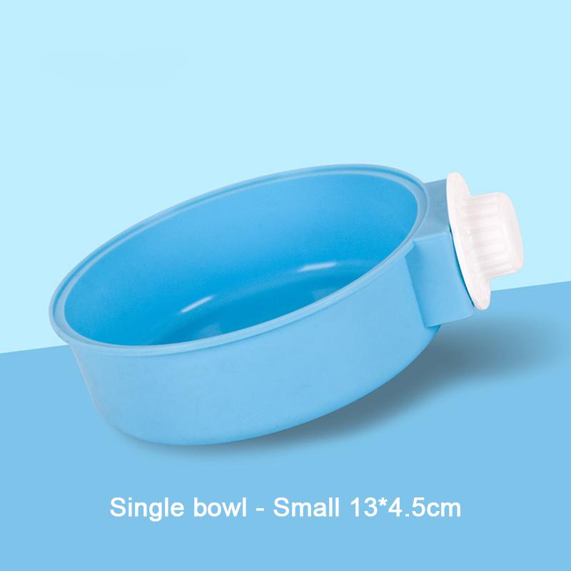 Anti-Tipping Fixed Hanging Dog Bowl Dog Cage Stainless Steel Drinking Bowl Pet Bowl Pet Supplies