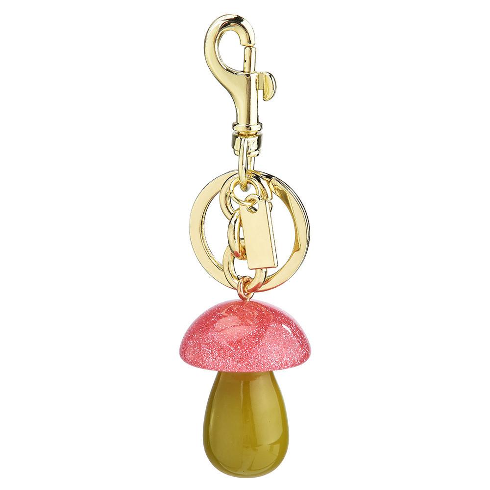 Creative Mushroom Keychain For Bags And Keys With Resin Finish For Casual Use