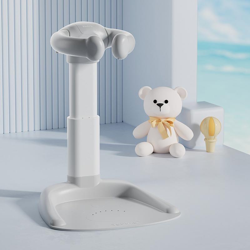 Portable Baby Standing Bath Rack Shower Support Holder Height Adjustable Infant Bathtub Stand with Nonslip Large Base