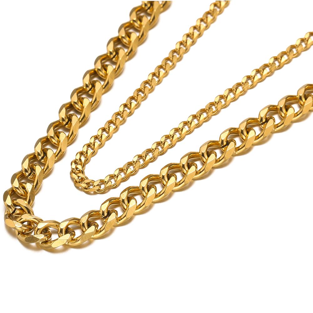 1 Meter Stainless Steel 3mm 6mm No Fade Flat Cuban Figaro Chains Necklaces Findings Bracelets Supplies Jewelry Making Supplies