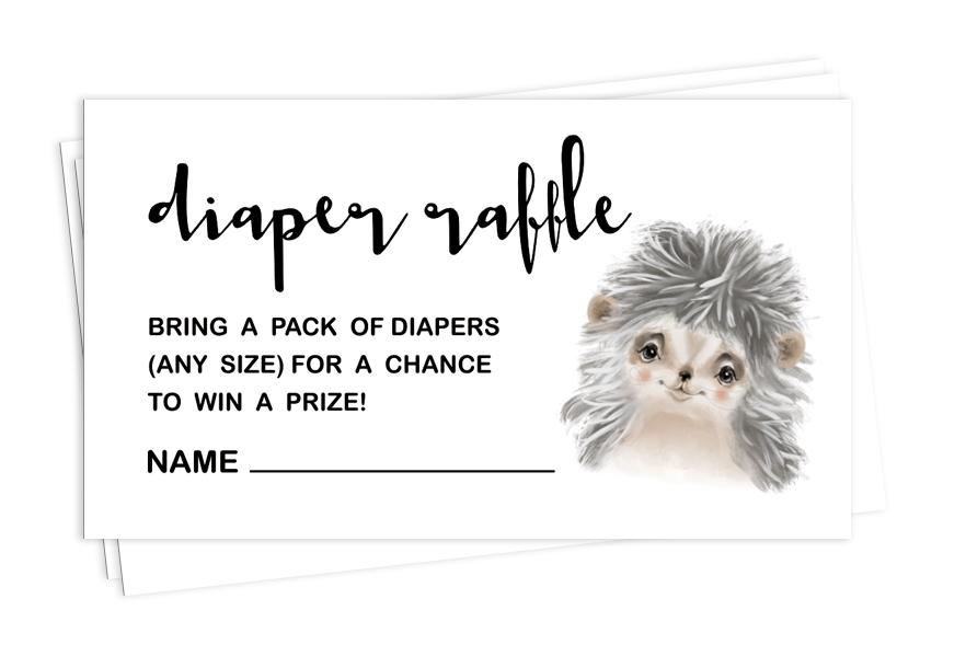

Inkdotpot 30A Baby ShowerA Подгузник Розыгрыш Билет Лотерея Вставка Карты Поставки Игры Для Baby Shower Вечеринка Ежик Джунгли Животные 2 x 3.5 Inches