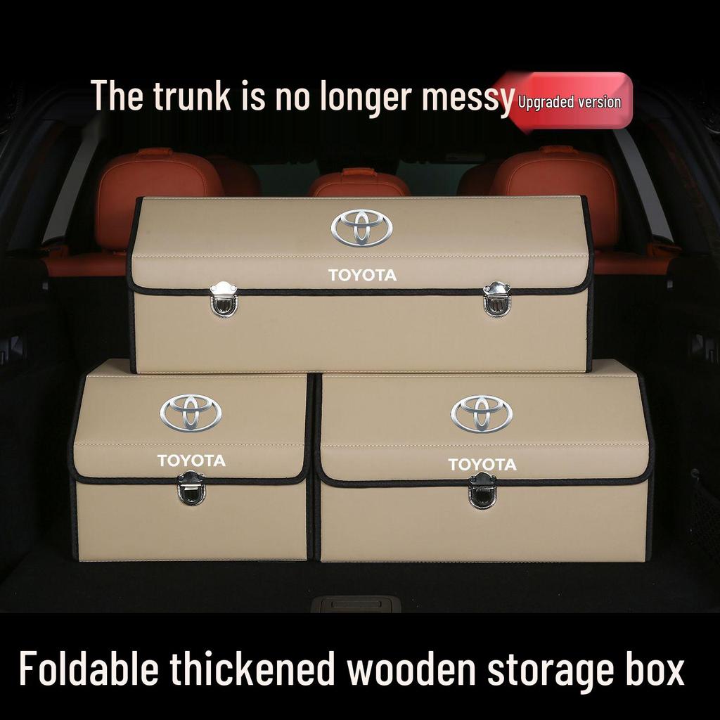 Fits in the trunks of Toyota Land Cruiser, Highlander, and Corolla.