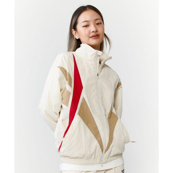 Reebok X Vector Stand Collar Loose Casual Long Sleeve Windbreaker Unisex Outerwear Beige REJU4EJ30I1