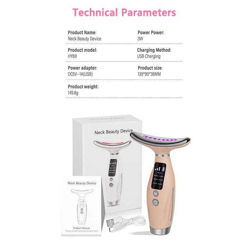 Neck Face Beauty Device Vibration Massage For Face And Neck Personal Ccare Skindion Home Use Beauty Device Face Lifting Machine