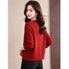 D.F.DEAR Women's Minimalist Crew Neck Knit Cardigan