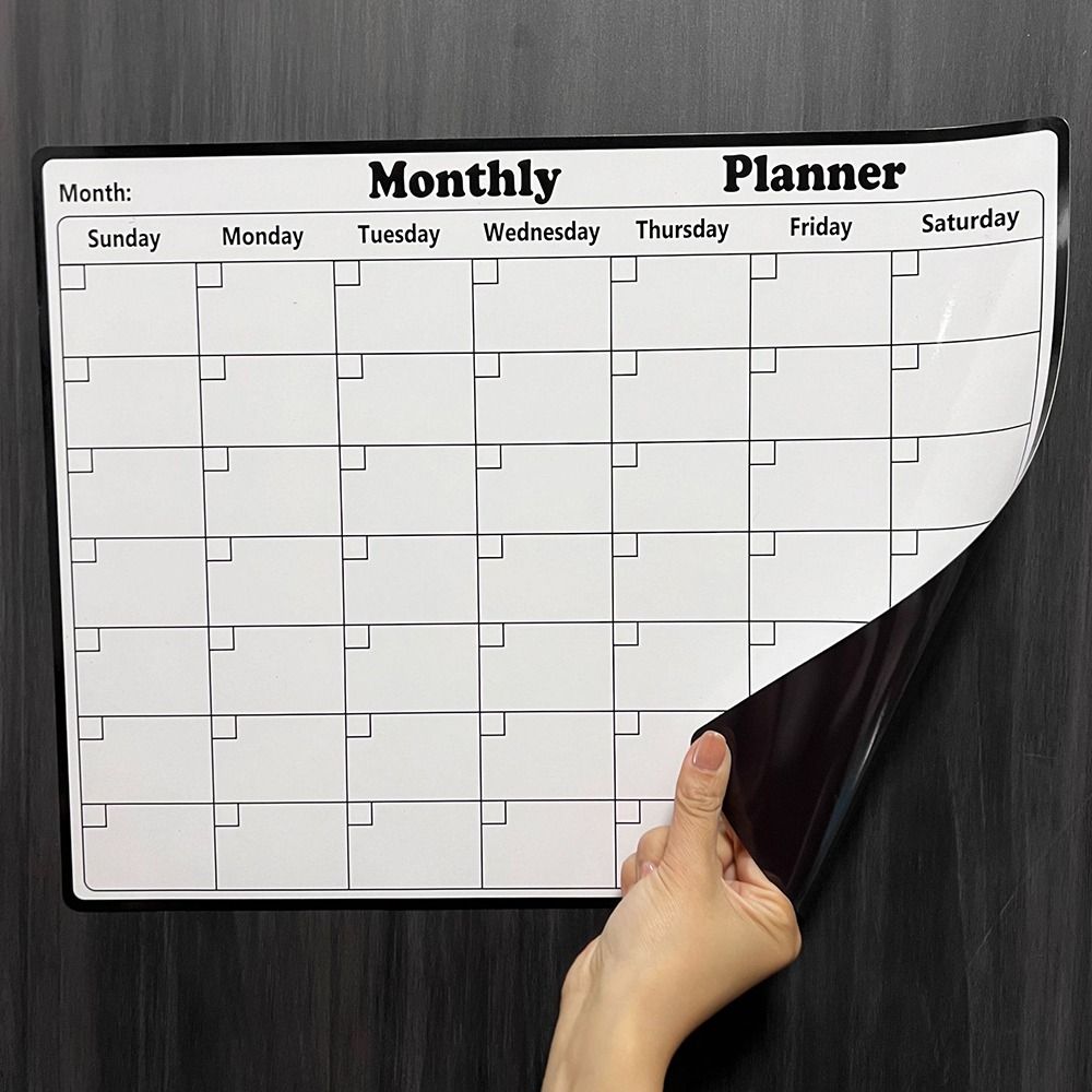 1ks Záznam Zpráva Měsíční plánovač Whiteboard S/L Calendar Board Kitchen Decor