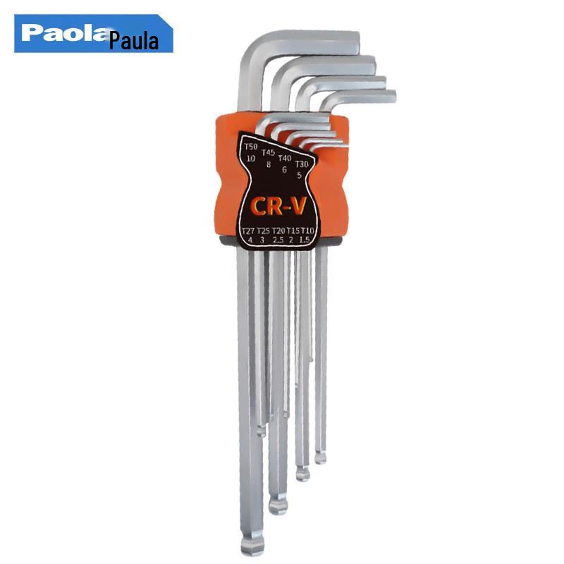 Paola 9-Piece Ball End Extra Long Hex Key Set Assorted Set