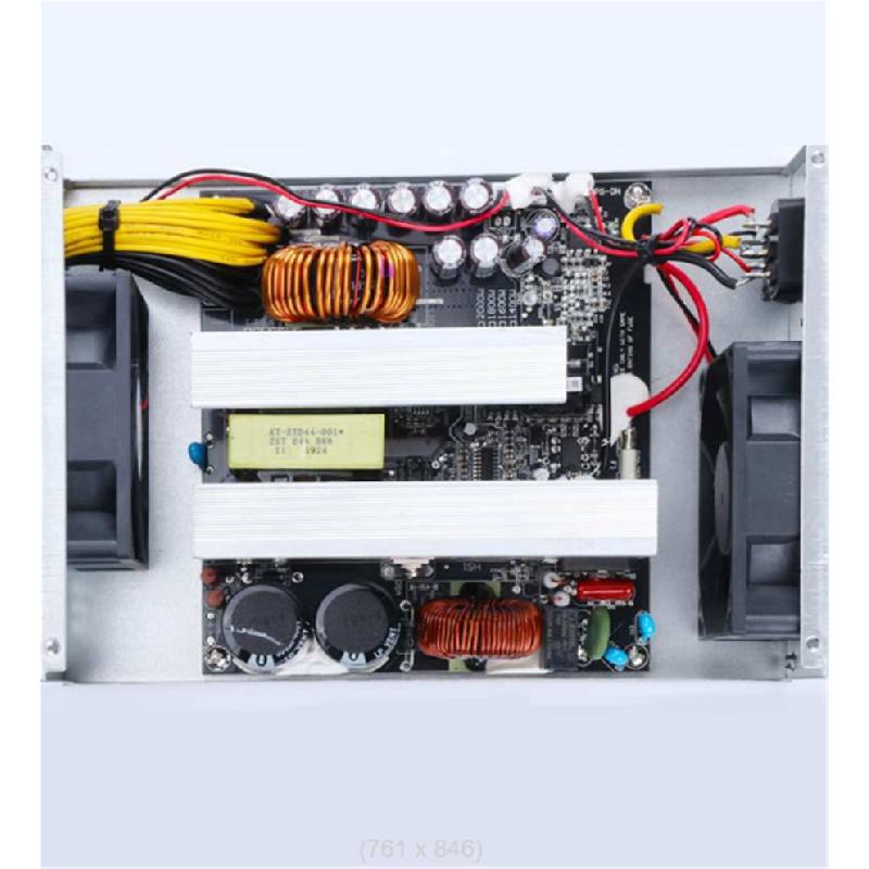 2400W 4U Mining Power Supply 12V 180-240V 6Pin*10 Efficiency Device 23x8.6 x15cm