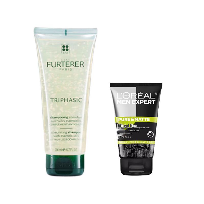 

L Oréal Men s Oil Control Cleanser & René Furterer Anti-Hair Loss Shampoo Set