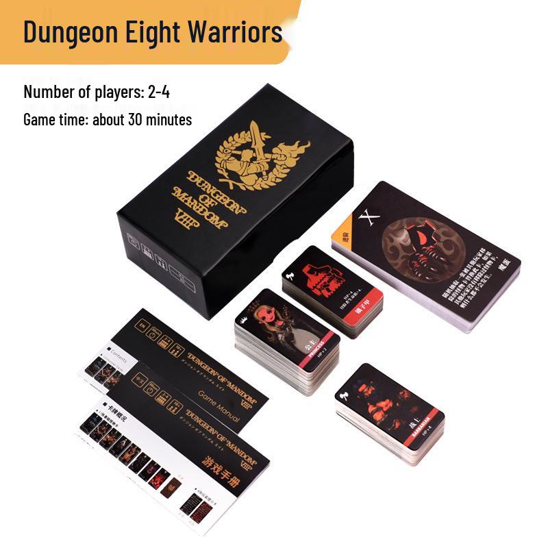 Dungeon Eight Warriors: Bilingual Tabletop Card Game (2-4 Players) - Casual Party Fun by Oink Games