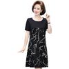 Summer New Mother Dress Medium and Long Skirt Foreign Style Old Woman Thin Temperament Dress