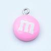 Colorful Candy Toy Ornaments: Resin M&M Chocolate Bean Earrings, Keychains, and DIY Jewelry Pendants.
