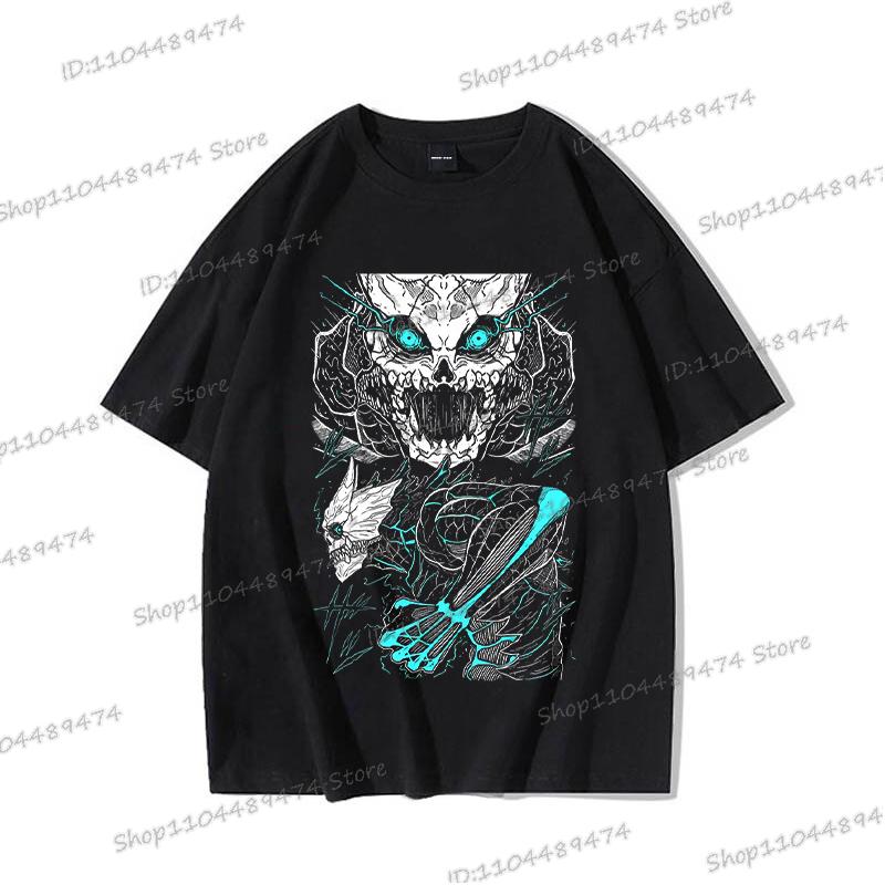 Camiseta Gráfica de Anime Japonés Kaiju No 8 Moda Casual Manga Corta Camiseta de Algodón Soshiro Hoshina Divertida para Hombres Mujeres Manga Manga