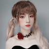 Fashion Punk Necklace Rose Flower Chokers Necklaces Women Thorny Rose Clavicle Chain Necklaces Club Party Sexy Ornament