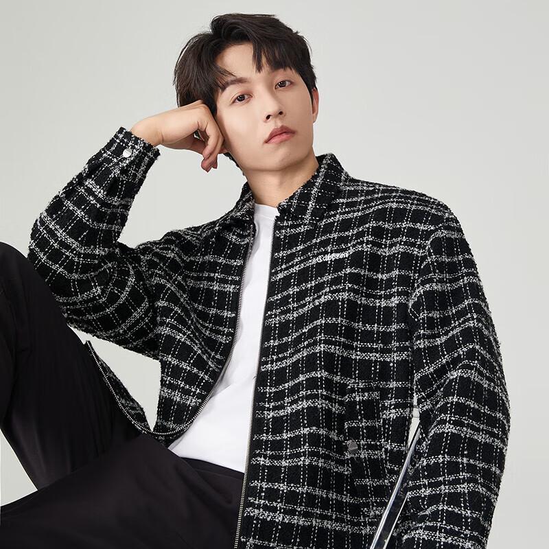 

Cabbeen Women s Autumn/Winter Jacquard Loose Jacket 2XL