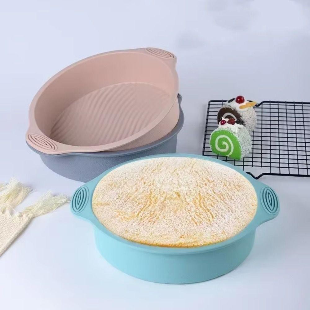 DIY Round Silicone Mold Nonstick Silicone Baking Pan Flexible Cake Mold  Kitchen Gadgets