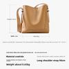 Large Bags, Women's Spring and Summer Women's Bags, Messenger Bags, Versatile Leather Single Shoulder Large-capacity Commuter Bucket Bags