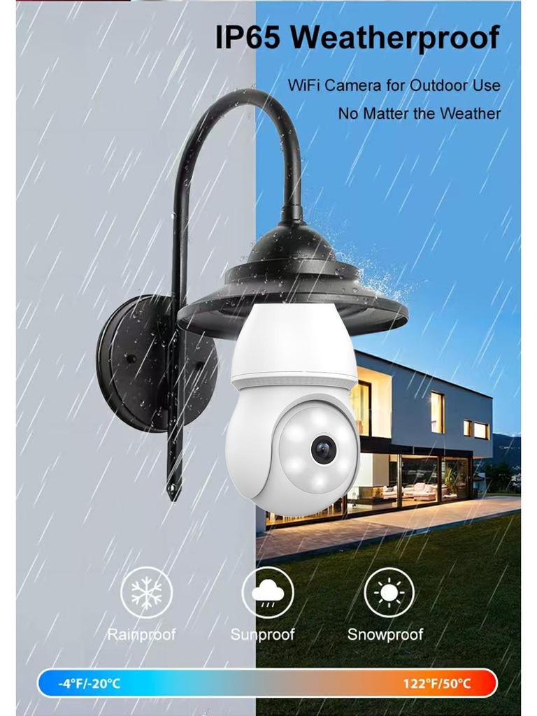 iCSee E27 Wireless HD Bulb Camera - Indoor WiFi Remote Monitor.