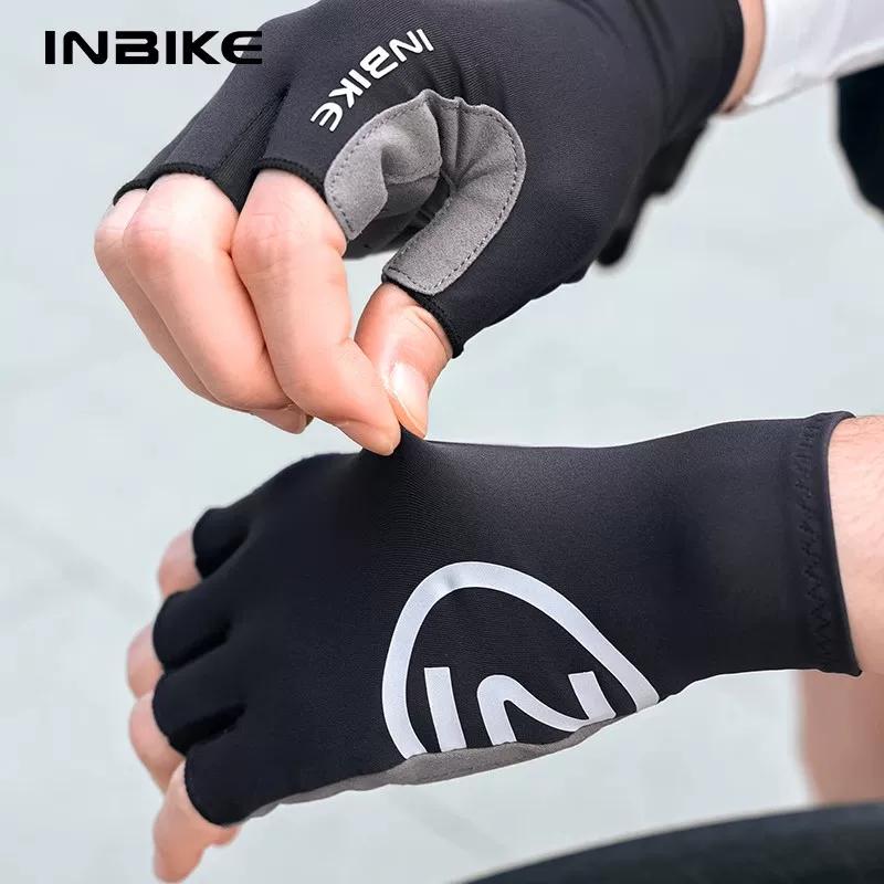 Inbike Cycling Gloves Spring and Summer Half Finger Shock Absorption Non Slip Outdoor Sports Road Bicycle Short Finger Men and Women