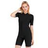 Couple's Short-Sleeve Sun Protection Diving and Surfing One-Piece Swimsuit - Women's Euro-American Style Wetsuit