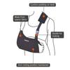 Vissco Arm Sling, Support Arm/Elbow Fracture, Prevents Shoulder Dislocation - Medium (Black)