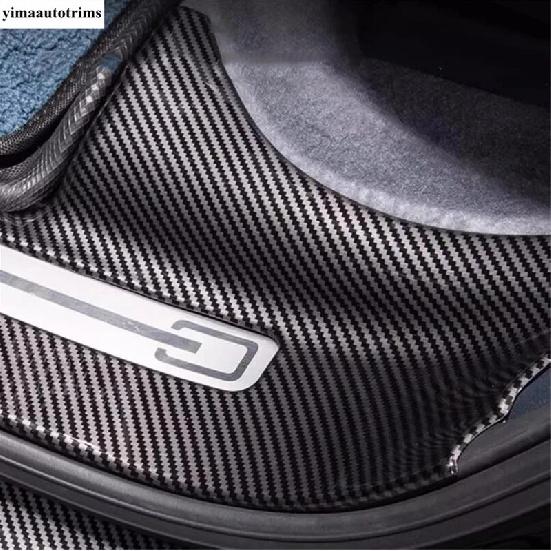 Car Inner Door Sill Pedal Frame Panel Protector Cover Trim Carbon Fiber Style Accessories For BYD Equation Leopard 5 2024 2025