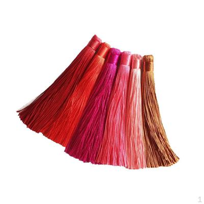 6 Pezzi Mini Nappe per Artigianato Fai-da-te Creazione di Gioielli Decorazione Portachiavi #1