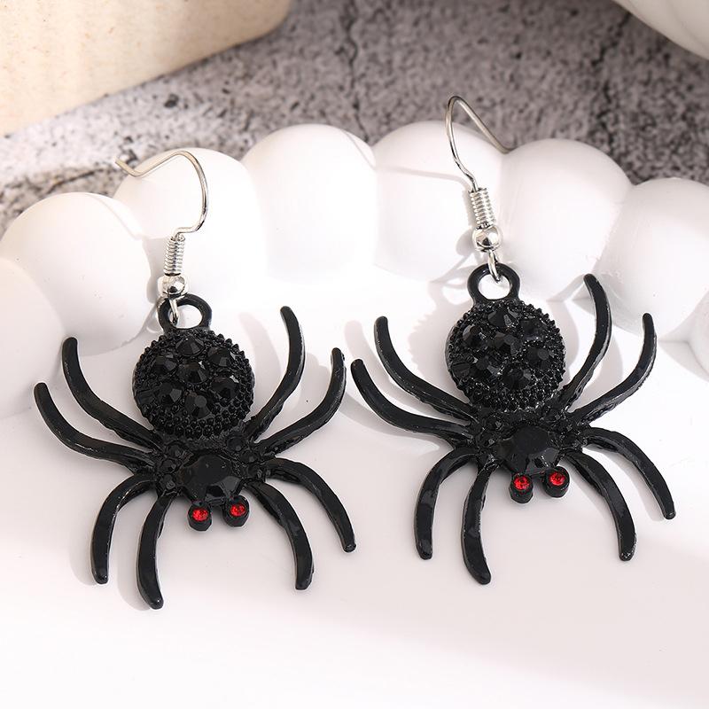 

Мода Личность Черные Серьги-капли Пауки Готика Панк Гипербола Животные Украшения Подарки на Хэллоуин чёрный