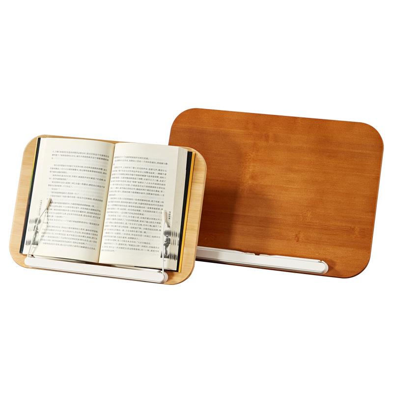 Children's Adjustable Reading Stand - Solid Wood Foldable Book Holder with Height Adjustment