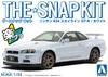 AOSHIMA The Snap Kit Series Nissan R34 Skyline White Color Coded Plastic Model 1/32 GT-R 11-B