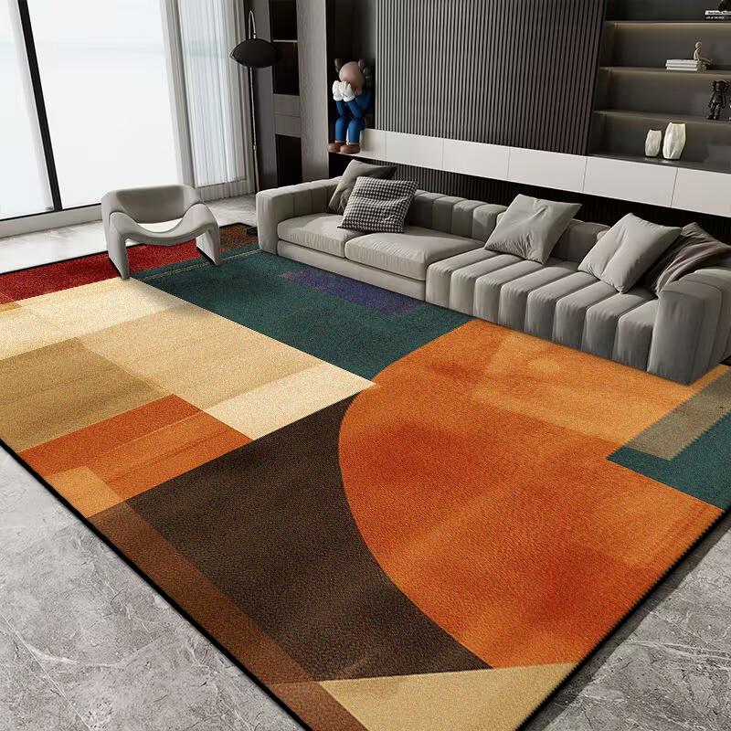 European Style Big Living Room Rugs Home Decoration Luxury Bedroom Short Velvet Carpet Washable Mat for Floor Lounge Rug