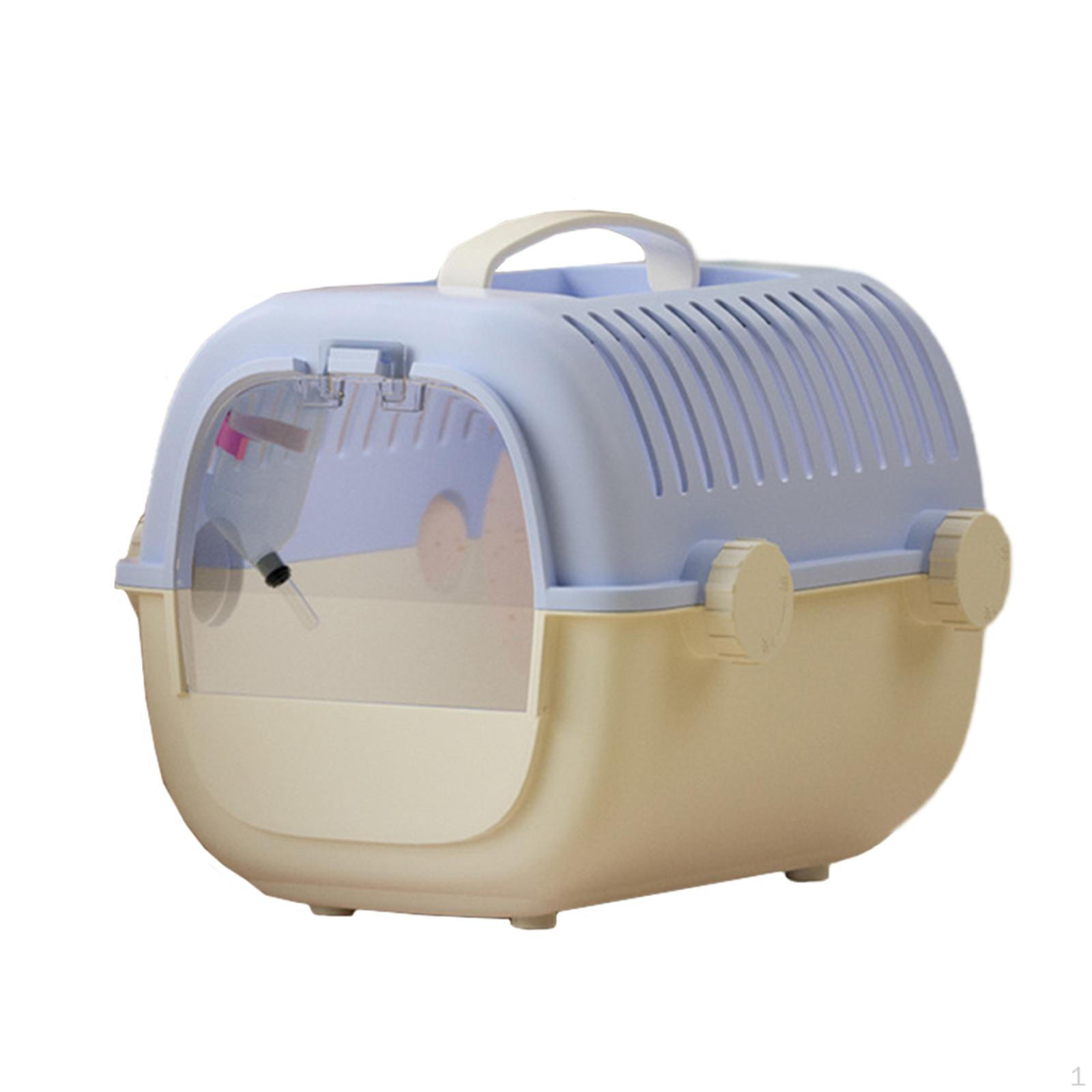 

Breathable, Sturdy And Portable Hamster Cage, Ideal for Transporting Small Animals, Gerbils, Blue White