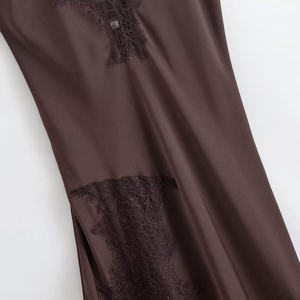 European Style Women's Lace Camisole Dress - Autumn 2025 Collection