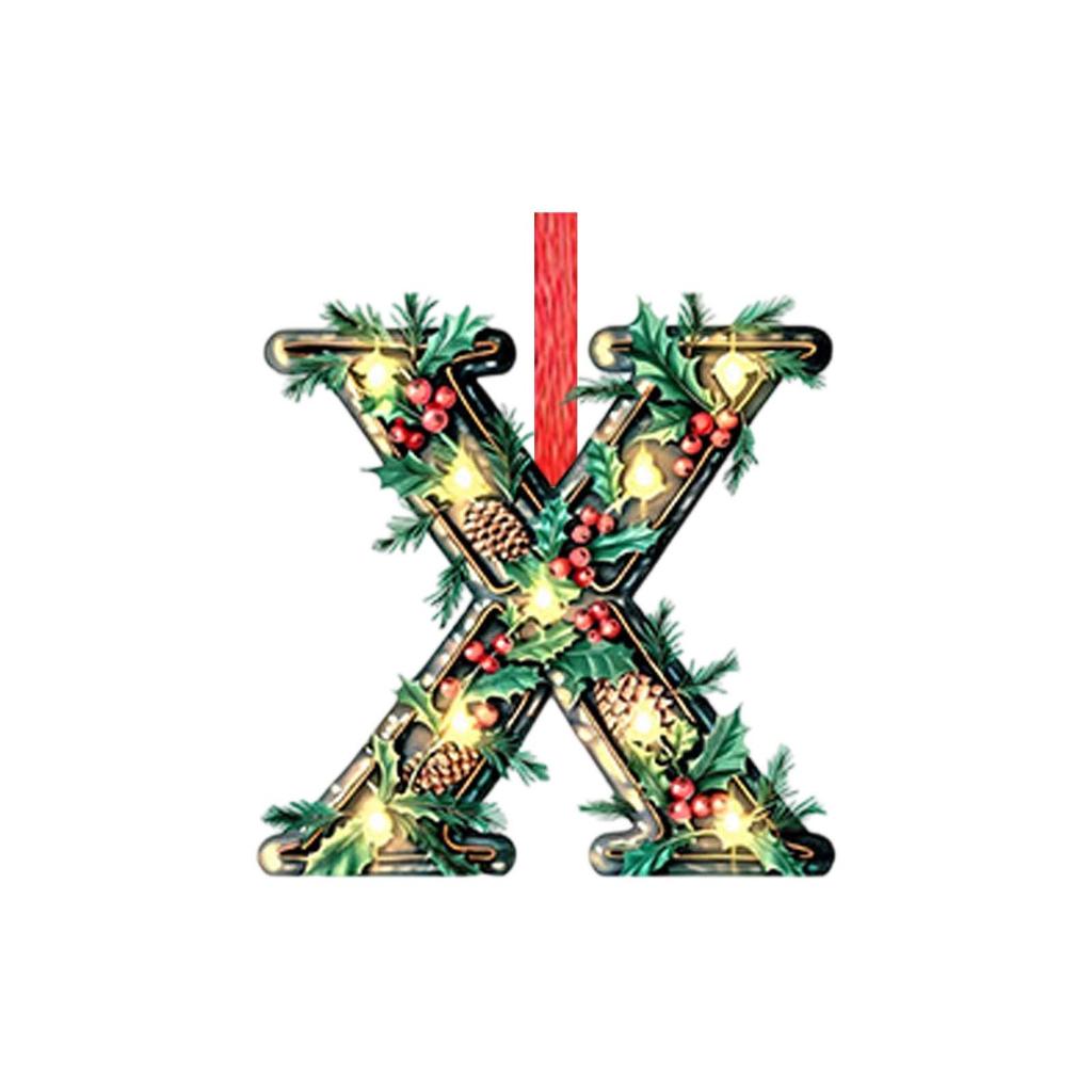 2D Christmas Decoration Pendant Christmas Tree Tag Theme Party Crafts Ornament