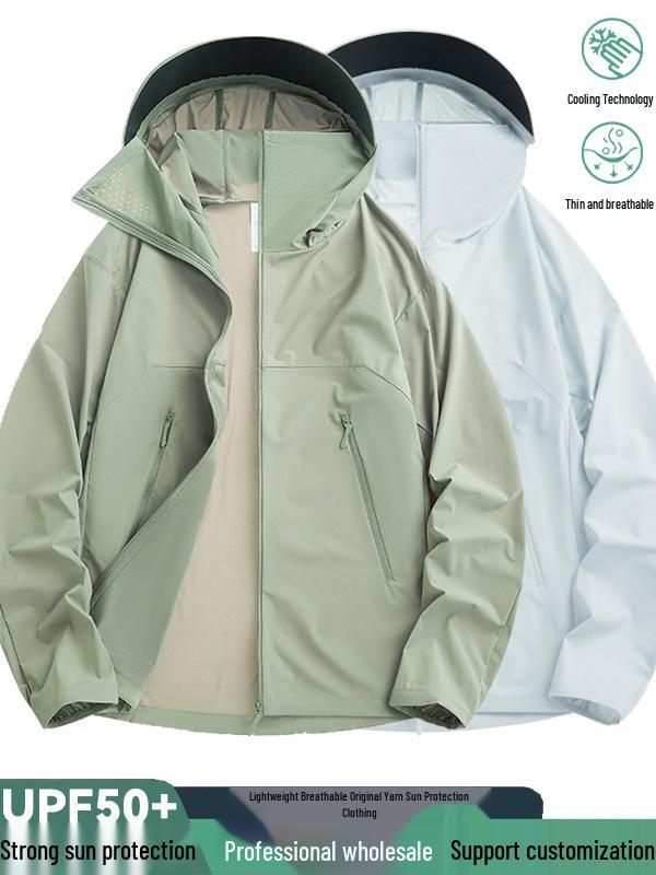 UPF50+ Breathable Ice Feel Sun Protection Jacket for Men & Women - High-End Outdoor Sports Apparel, Customizable Logo