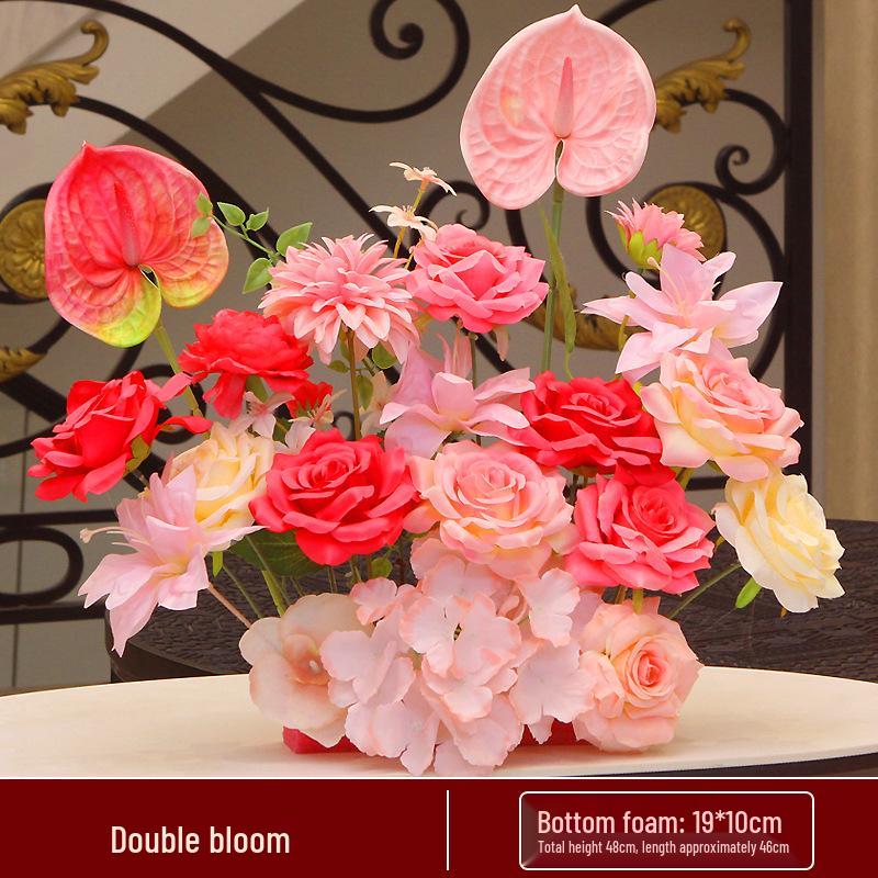 Wedding Floral Decorations: Bedside, Dining, and Desktop Arrangements for Festive Occasions and Engagements.
