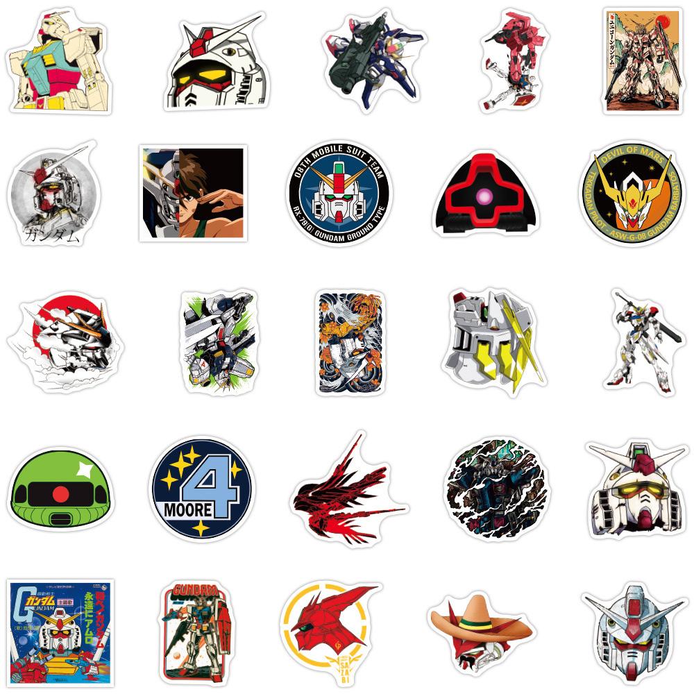 10/30/50CPS GUNDAM Anime Cartoon Stickers for Kids DIY Toy Graffiti Stationery Phone Case Cool Sticker Kids Birthday Party Gift