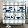 Rlsgjlkjk Forest Animals Shower Curtain Jungle Trees Plant Wildlife Bird Bear Fox Deer Modern Minimalist Bathroom Shower Curtain