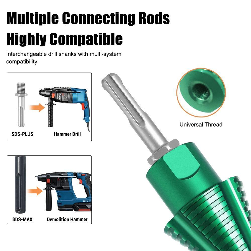 Round Shank Wood Splitting Cone High Hardness Steel Electric Drill Accessories  Drilling