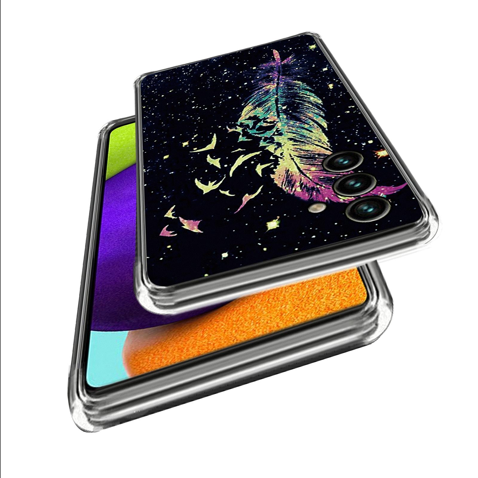 

For Samsung Galaxy A55 5G TPU Case IMD Pattern Printing Phone Back Cover Leaves