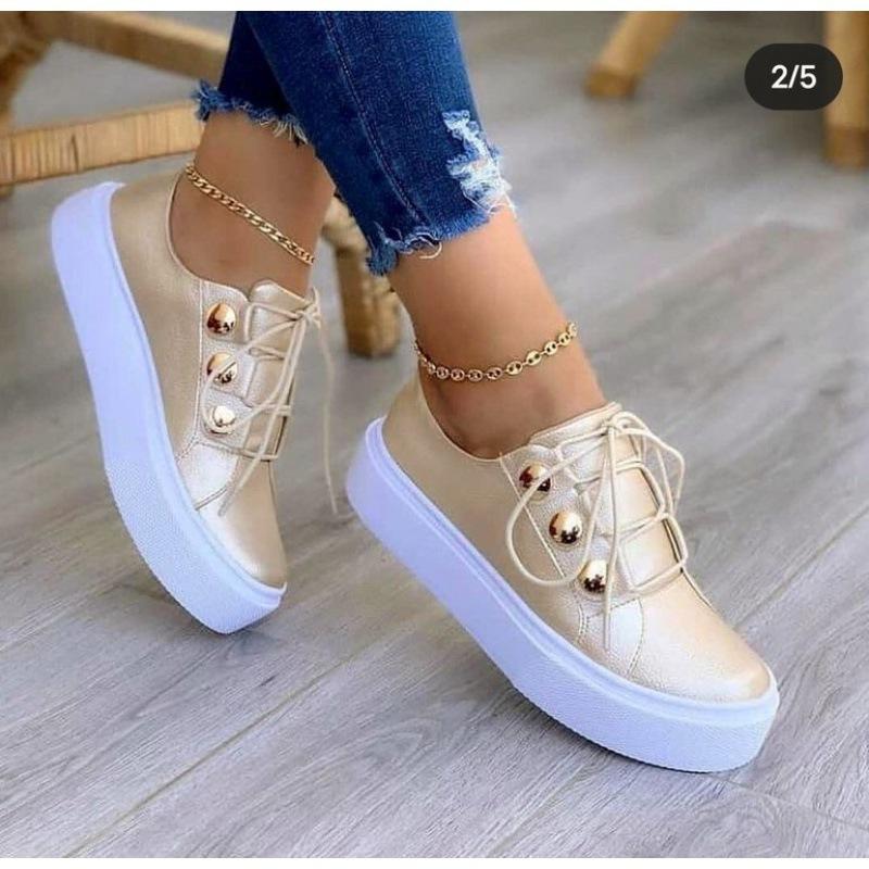 Large Size Casual Single Shoes Women's New Round Head Platform Casual Viscose Shoes Single Shoes Wish