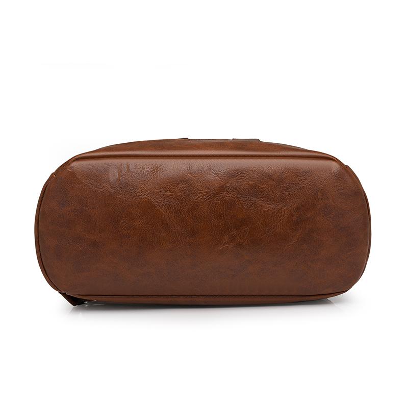 Weicher Lederrucksack Damen Große Kapazität Preppy Rucksack Verschleißfest Leichte Reisetasche