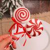 4pcs Christmas Lollipop Decoration Red And White Color Foam Lollipop Big Stick Candy Christmas Tree Decoration Props