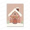 Pink Christmas Tree Snowman House Posters Canvas Painting Wall Art Pictures Winter Holiday Prints for Home Farmhouse Decoration