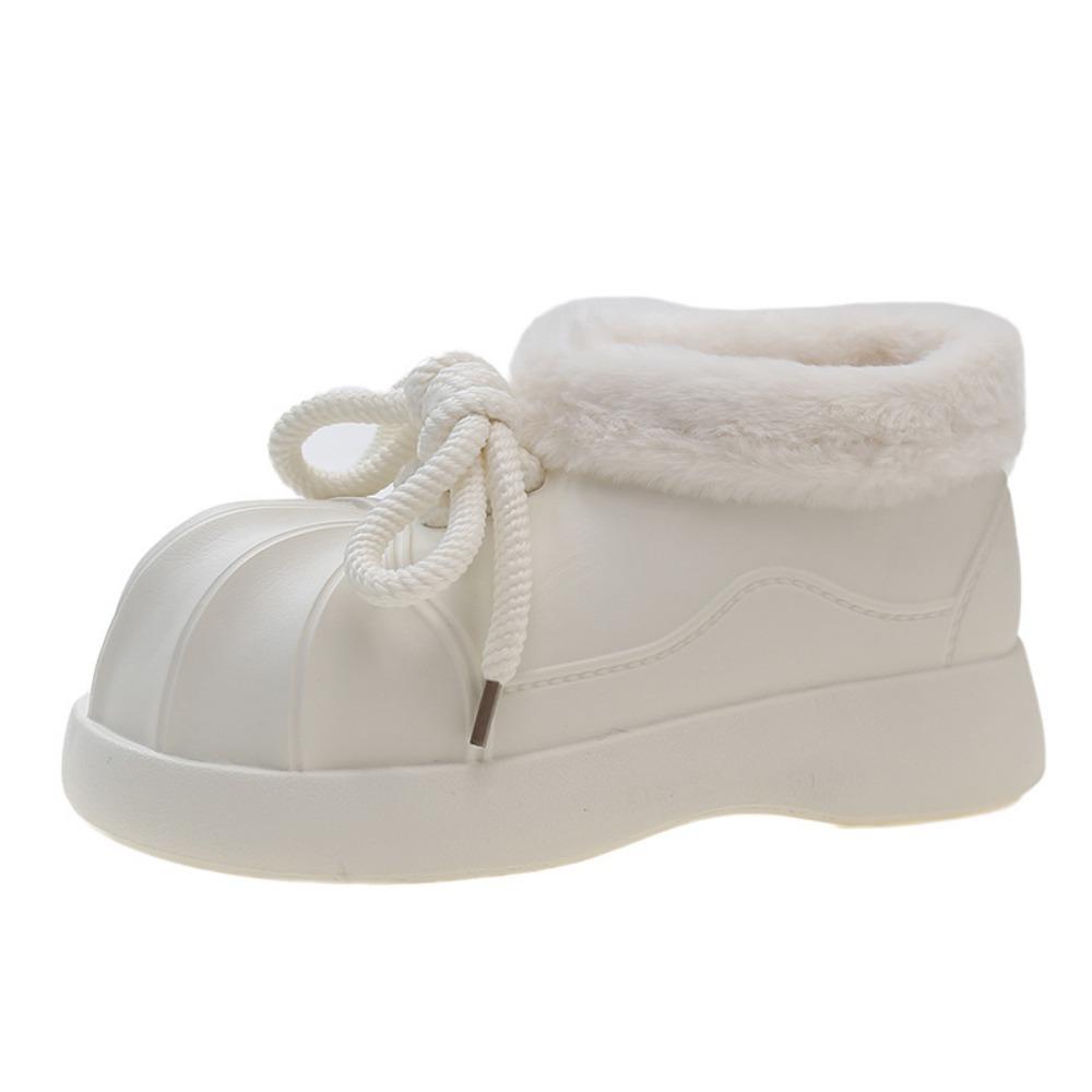 Женские осенне-зимние водонепроницаемые и мягкие теплые зимние ботинки 41 слоновая кость — фото 6