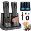 USB Rechargeable Electric Pepper Grinder Large Capacity Black Salt Grinder Set Adjustable Coarseness Precision Grinding