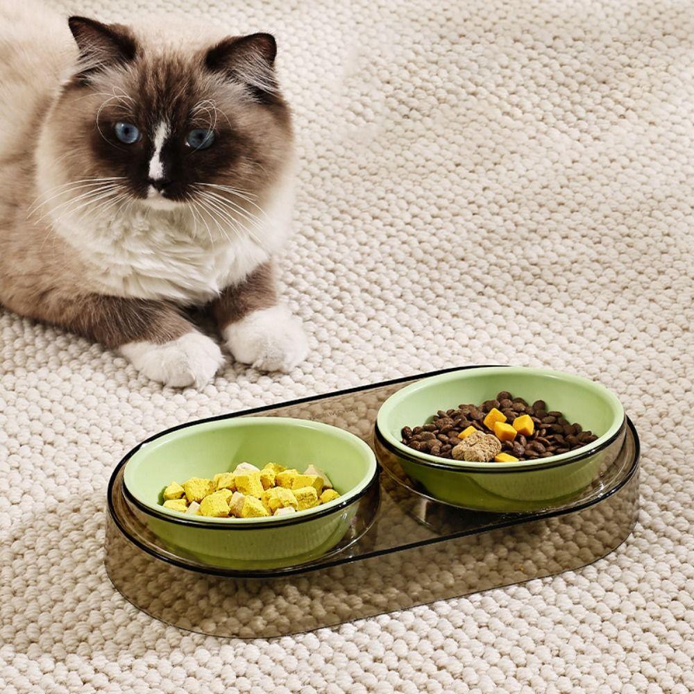 Anti Spill Raised Dog Cat Bowl Non-Slip Pet Food and Water Bowl Cat Feeding Bowl  For Puppy Kitten