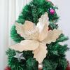 Glossy Fabric Christmas Tree Flowers Bright Color Christmas Tree Decoration  Store Display
